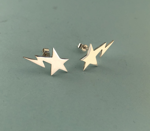 Bathing ape earrings handmade sterling silver