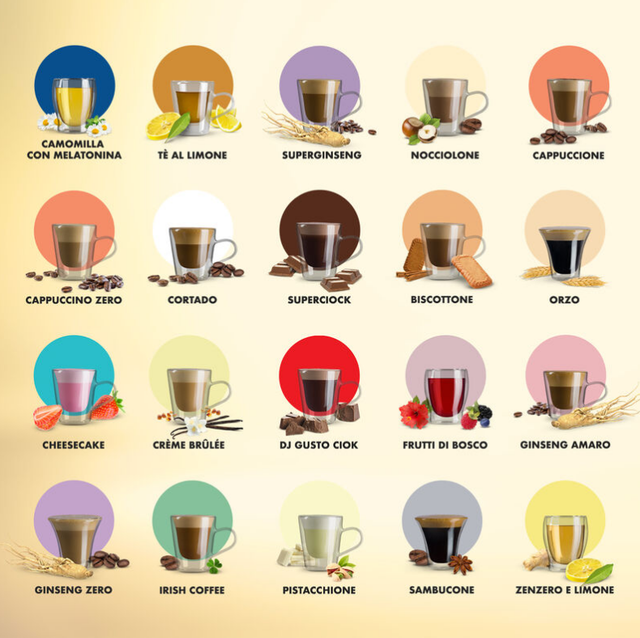 Tisane e solubili COMPATIBILI con macchine a marchio Nescafè®* Dolce Gusto®*