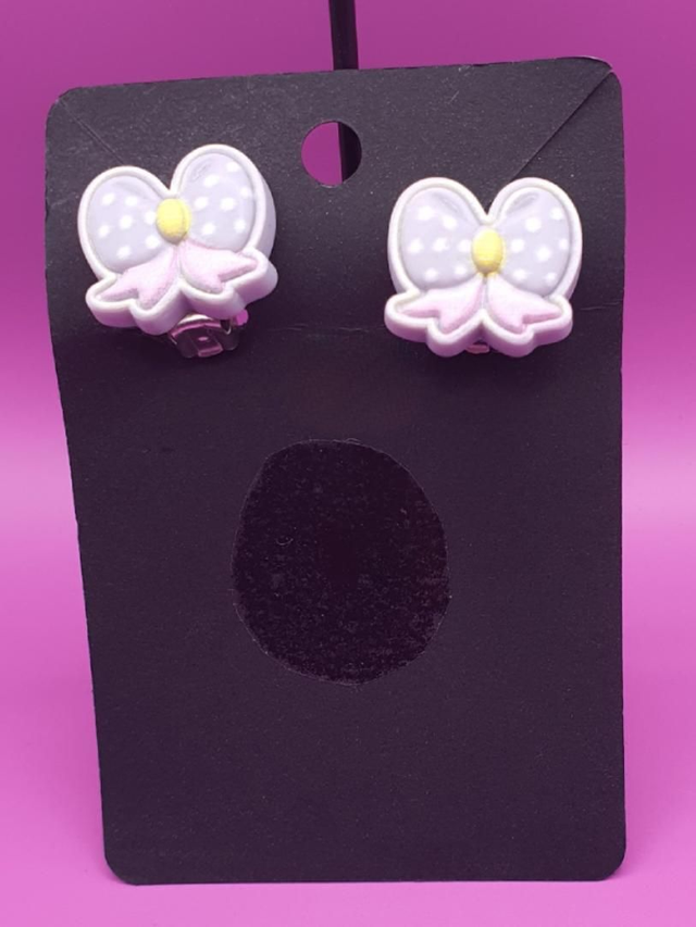 Clip Ons Grey Bows