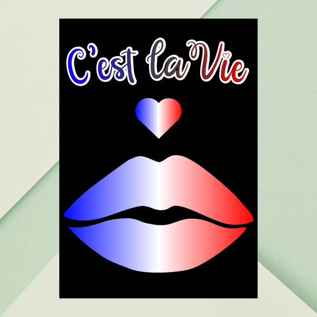 Lèvres Tricolores Attitude — C’est la Vie &amp; Style Français