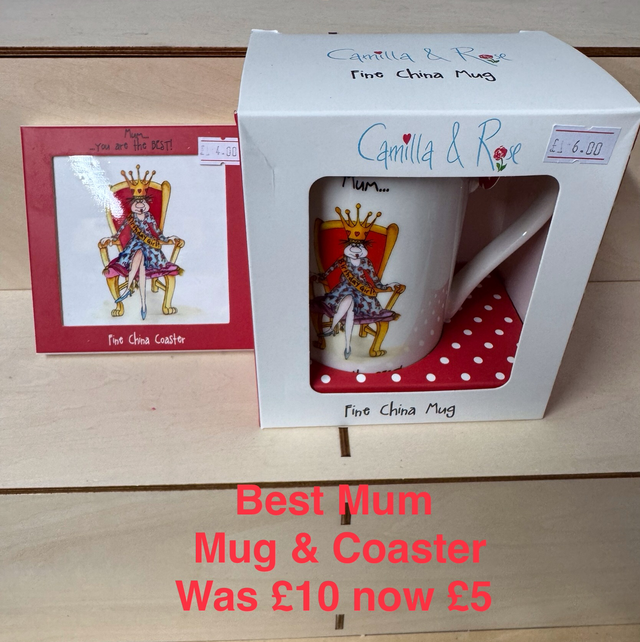 Fine China Mug &amp; Coaster - Best Mum Birthday