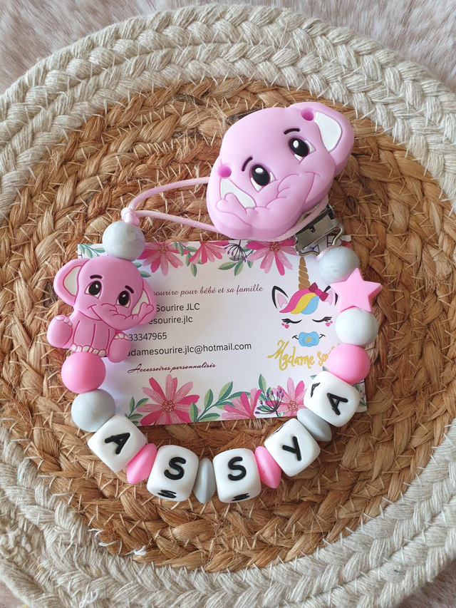 Attache tétine Éléphant 