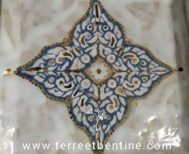 OR - ASSIETTE/PLAT: collection blanc bleu or