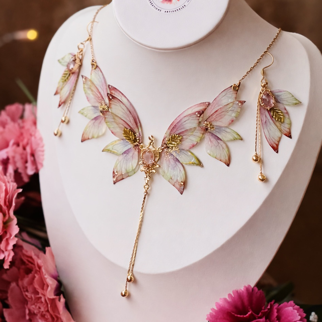 La Reine de la forêt de roses - parure complète 