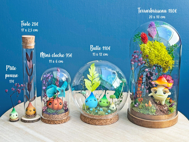 Bulle de p'tites pousses / Rose Printemps / Bulle en verre