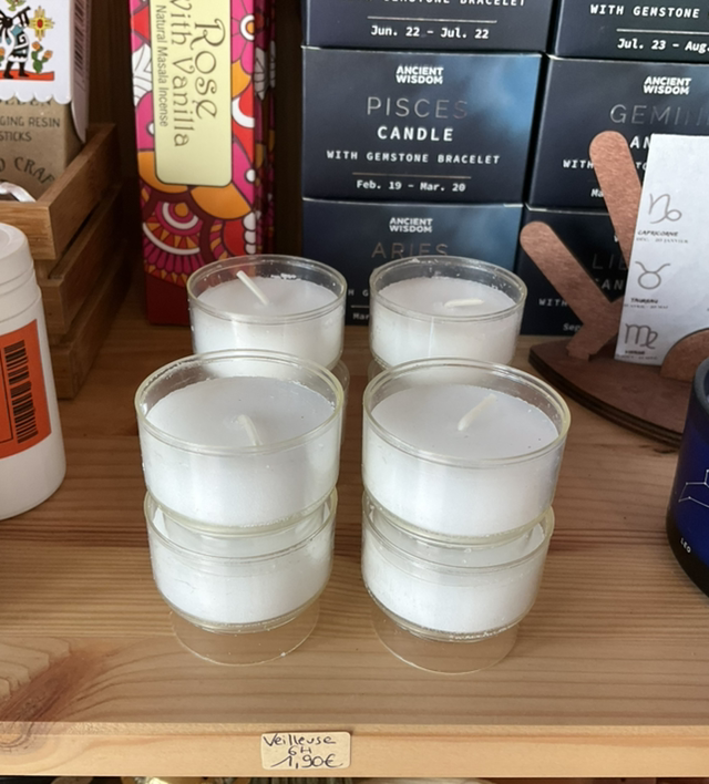 Veilleuse 6h bougie blanche 