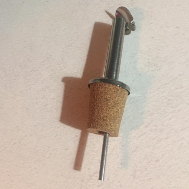 Bec verseur a clapet : inox / liège 