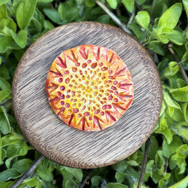 Ceramic Brooch - Fire