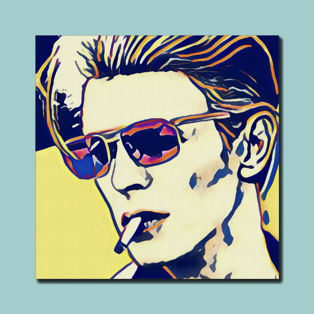 Pop Art Canvas Pictures David Bowie Warhol Style Wall Art Colourful Home Decor in Six Sizes Free Shipping