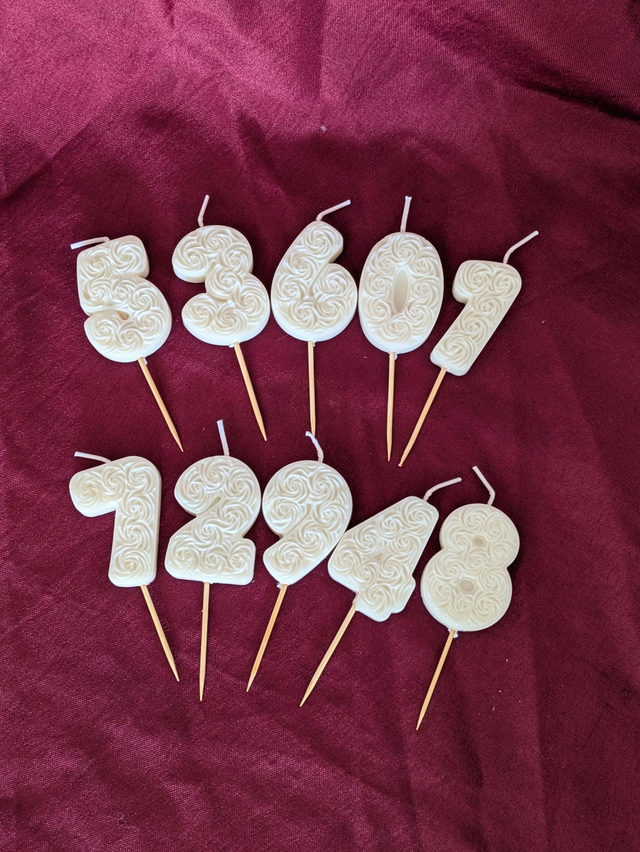 Bougie chiffre en cire de colza – 12 g