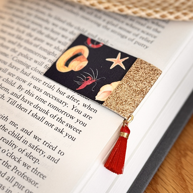 Marque-page &quot;Blue Lagoon&quot; magnétique, bleu nuit