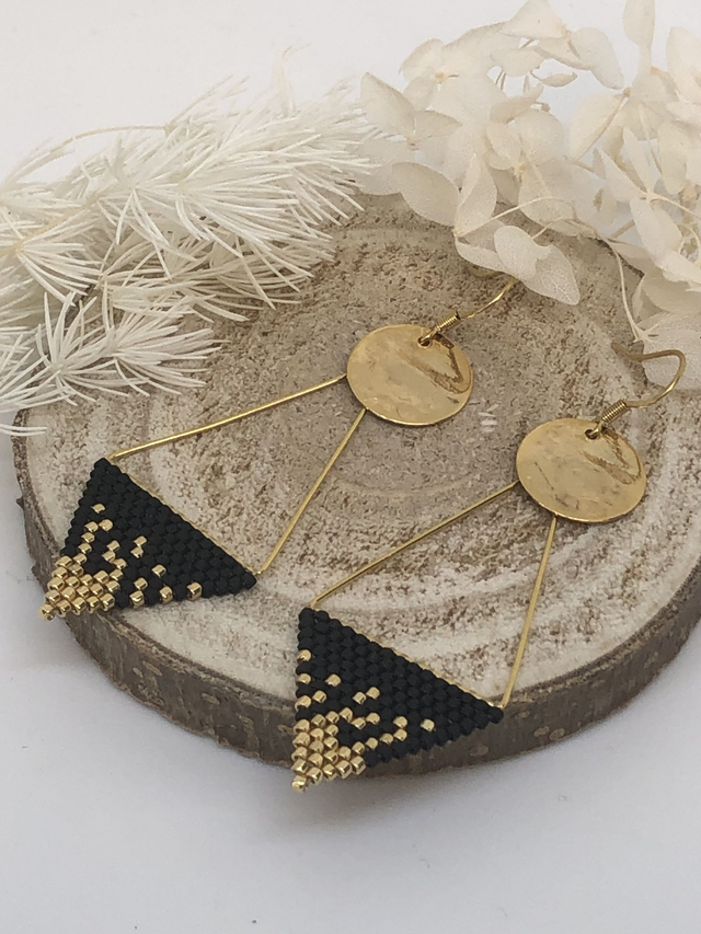 Boucles d'oreilles EVY noires