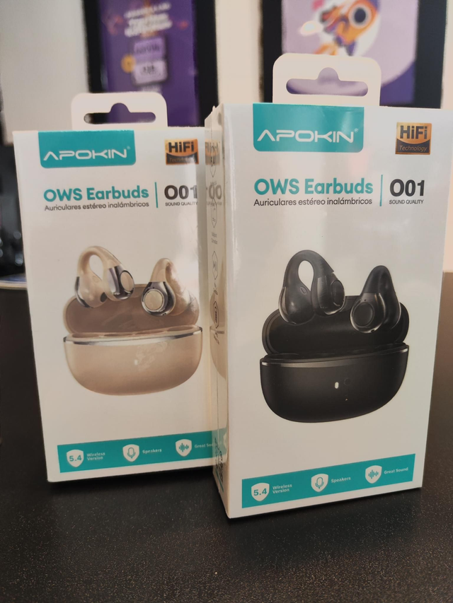 Apokin OWS Earbuds O01 Hifi Negro o Perla