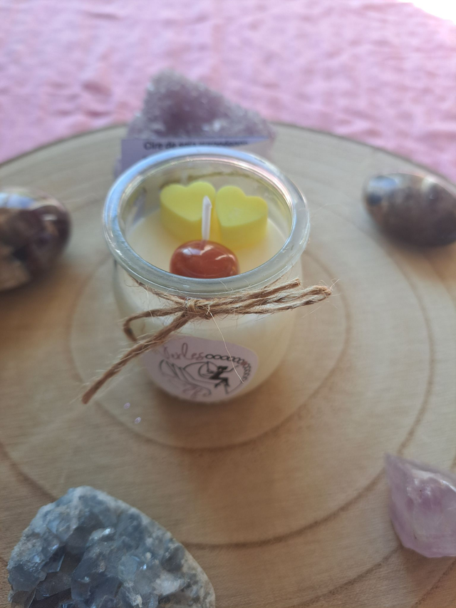 Bougie bijoux avec pierre naturelle