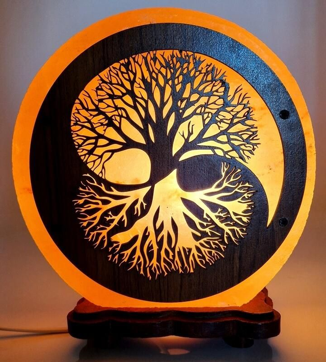 Lampe de Sel "Arbre de Vie Yin-Yang"