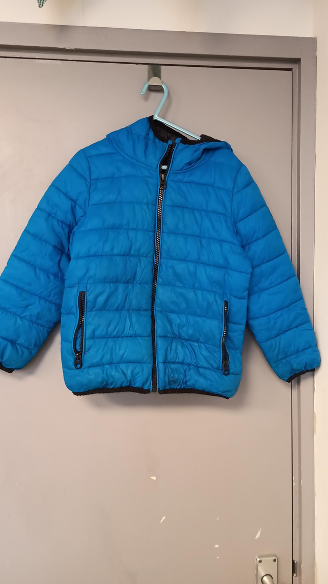 Next' puffer style coat, hooded 5 years