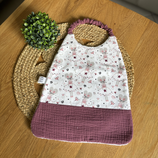 Bavoir/Serviette de cantine SOURIS