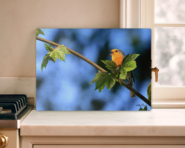 "Robby's Grass Skirt" Glass Worktop Saver   