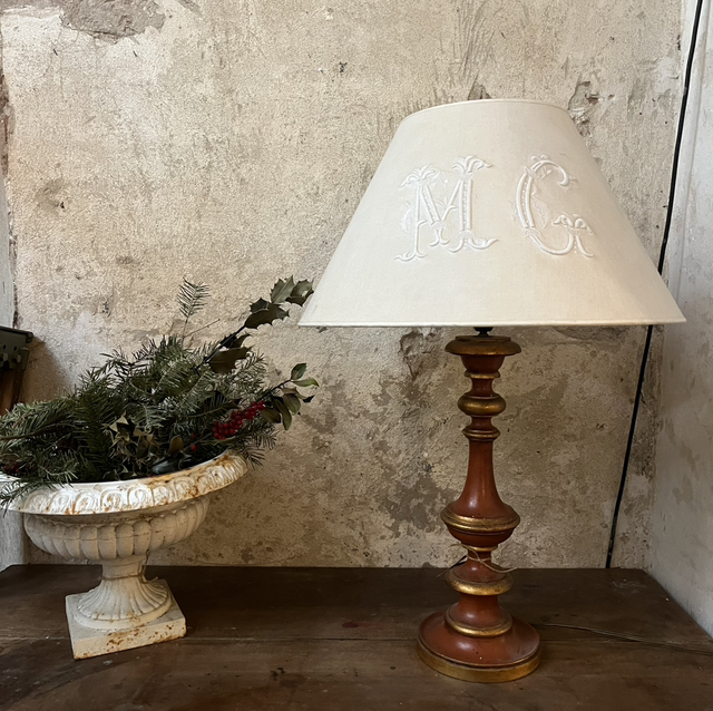Lampe brodée 