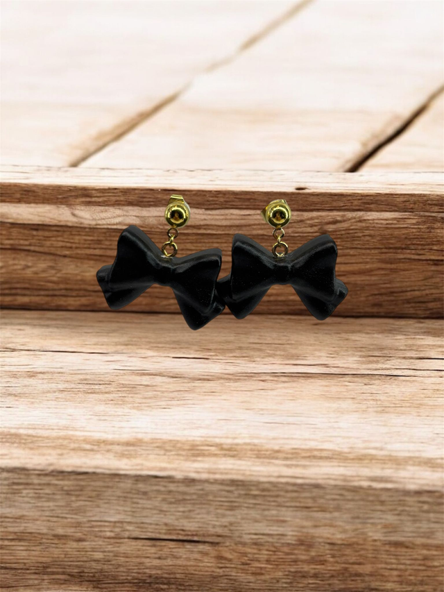 Boucles d'oreilles nœuds résine époxy 