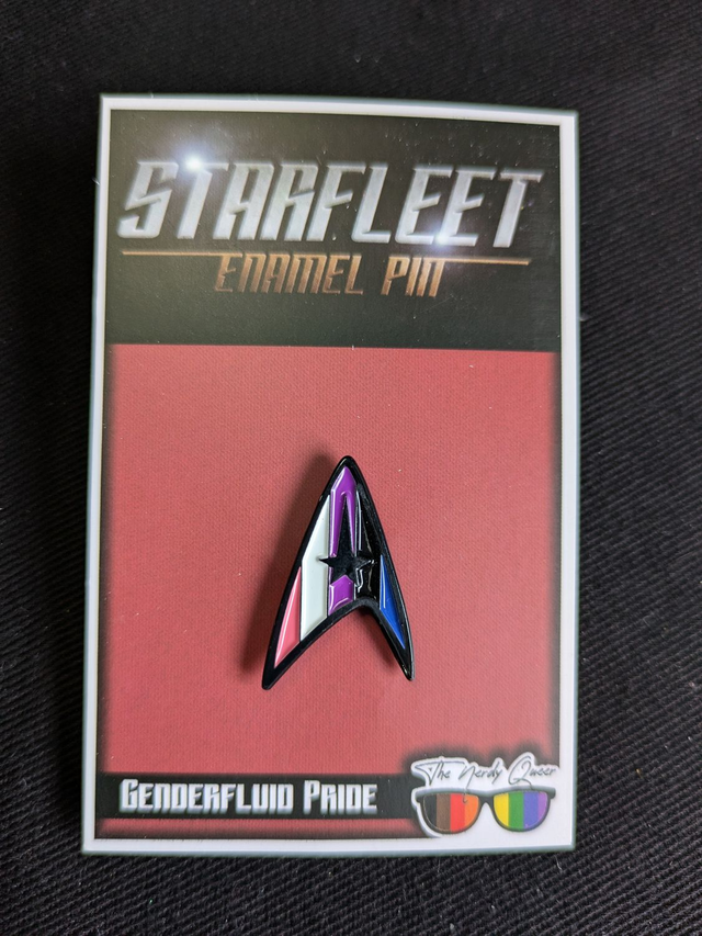 Starfleet Insignia Genderfluid Pride Flag Soft Enamel Pin Badge