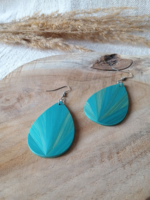 Boucles d'oreilles GOUTTE Éventail