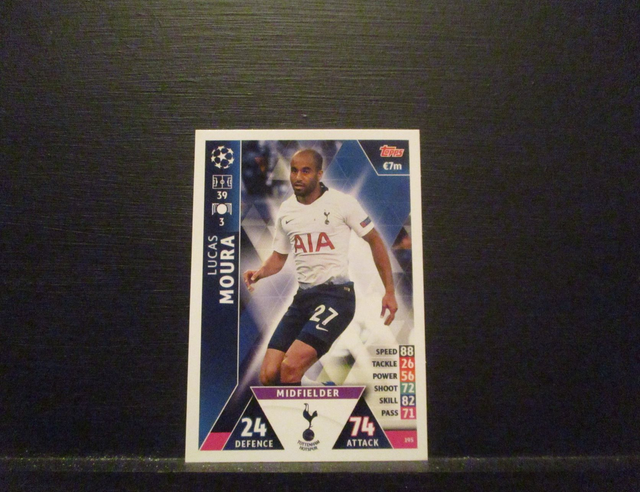 Lucas Moura - UEFA Champions League Match Attax 2018/19 Original Trading Card #195