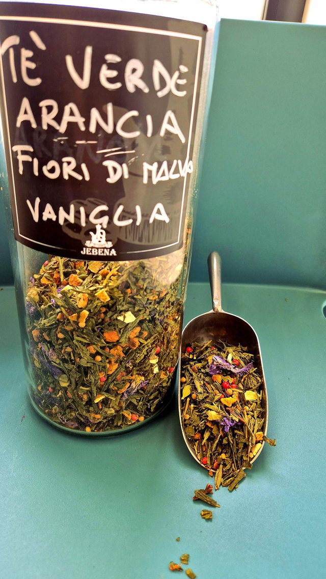Tè Verde arancia fiori di Malva e Vaniglia