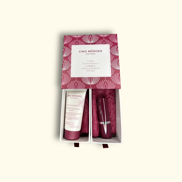Cinq mondes coffret démaquillant rouge à lèvres hibiscus 