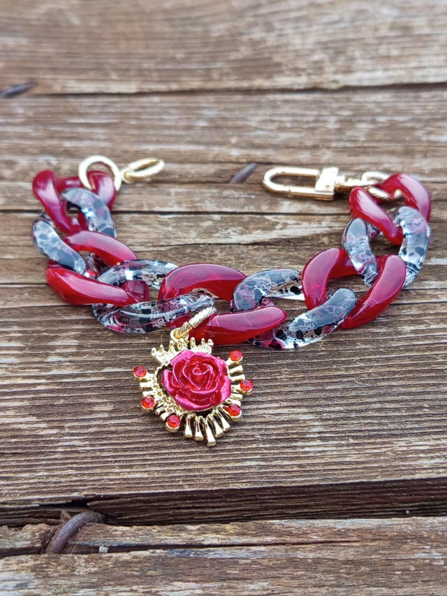 Bracelet gros maillons en acrylique Gulnaar