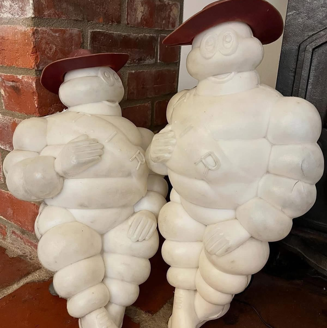 Original Pair of Michelin Bibendum T.I.R Commercial Vehicle Light Up Mascots