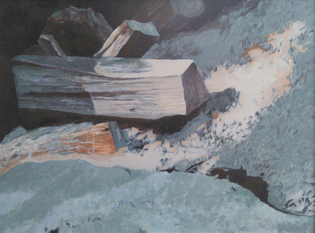 Deski A2, 60x80 akryl płótno 2007