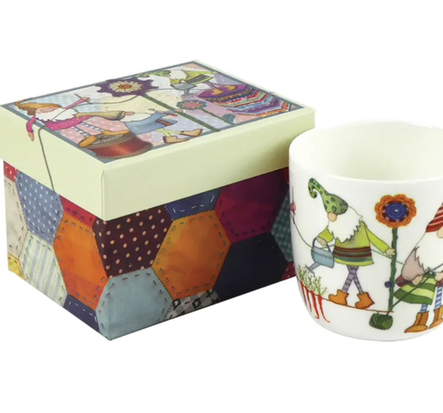 CRAFTING GNOMES BONE CHINA MUG WITH GIFT BOX
