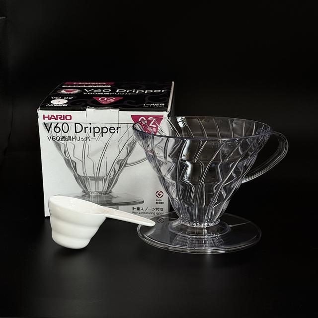 Hario V60 Plastic Coffee Dripper 02-Clear