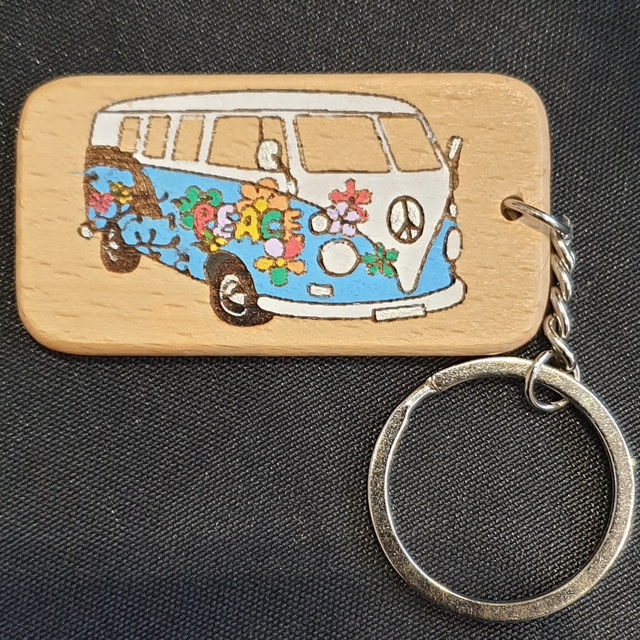 Porte-clef véhicule, Van bleu