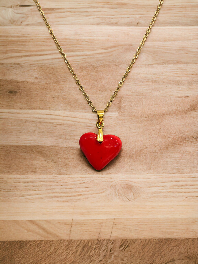PENDENTIF PETIT COEUR ROUGE 