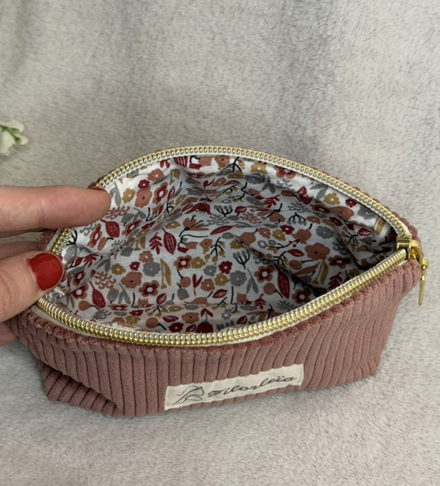 Trousse XS Vieux Rose Fleur