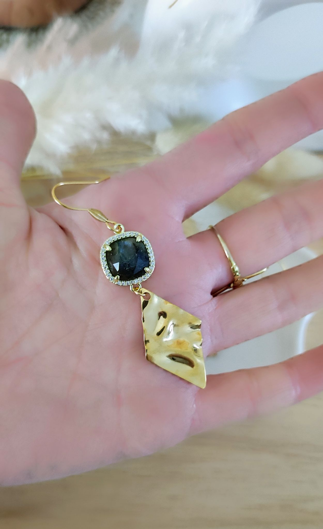 Boucles d'oreilles "Éclat" Labradorite