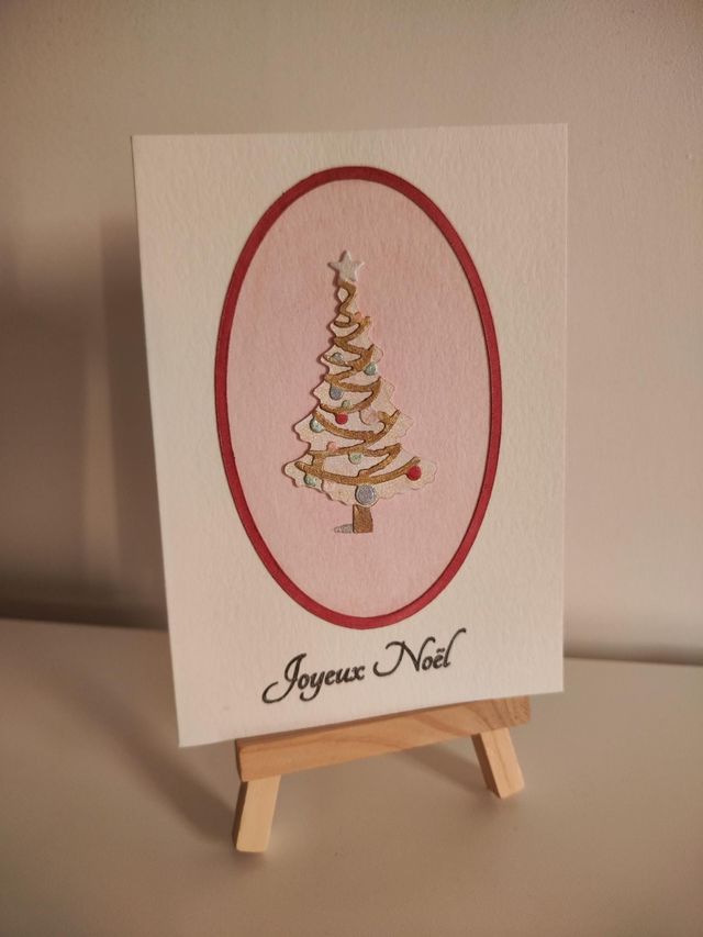 Carte de Noël originale - "Sapin Doré" 