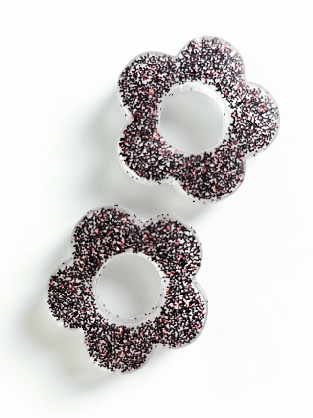 PAMPILLES MARRONS A PAILLETTES 