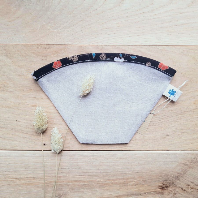 Filtre à café en lin bio / Fleurs de nuit