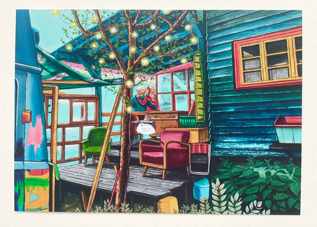 Art Postcard "Idyll II"