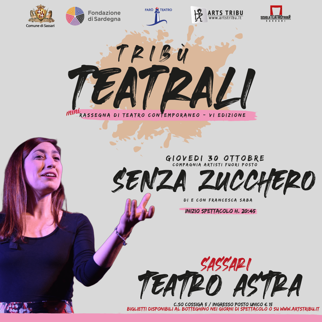 SENZA ZUCCHERO - 30 OTTOBRE - TEATRO ASTRA