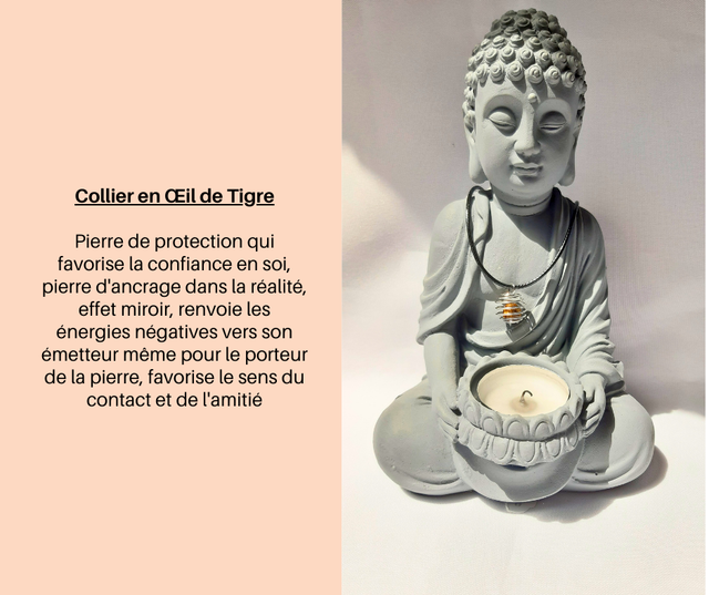 15- Collier spirale en Œil de Tigre