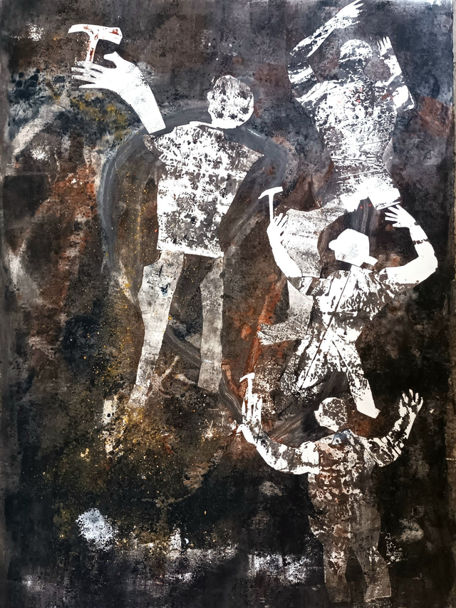 &#039;Flint Miners&#039; by Jude Montague edition of one.