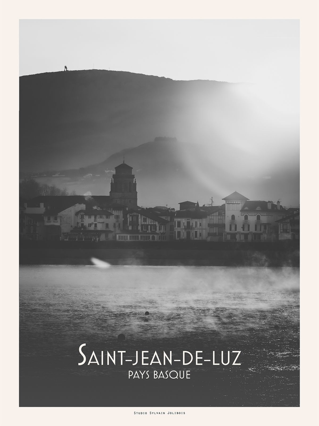 Affiche - Saint Jean de luz - Lever sur la baie
