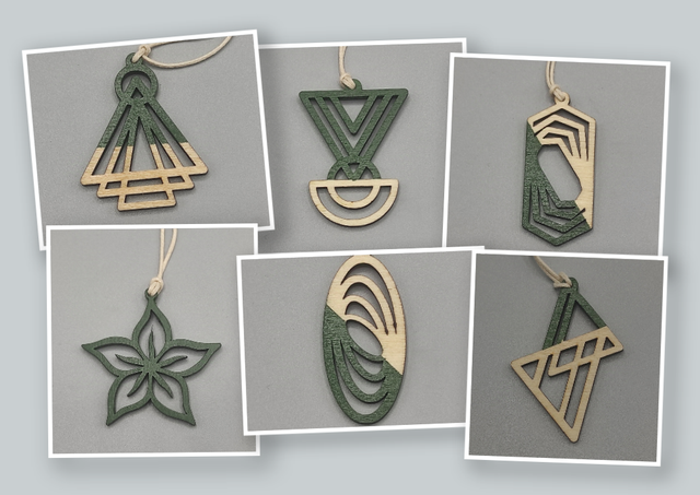 Pendentifs Peints: Verts