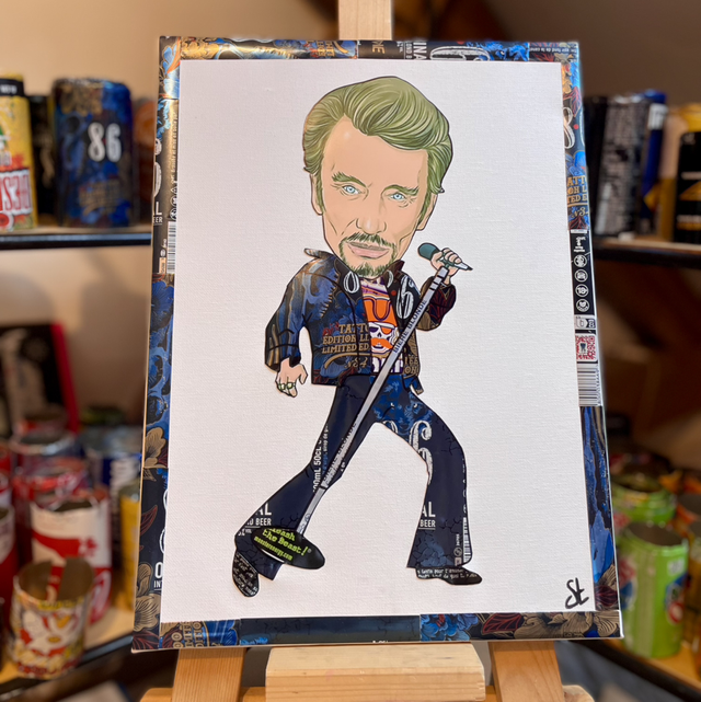 Tableau Johnny Hallyday 30x40 cm