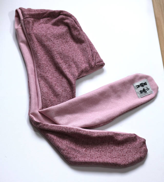 pink hood-scarf
