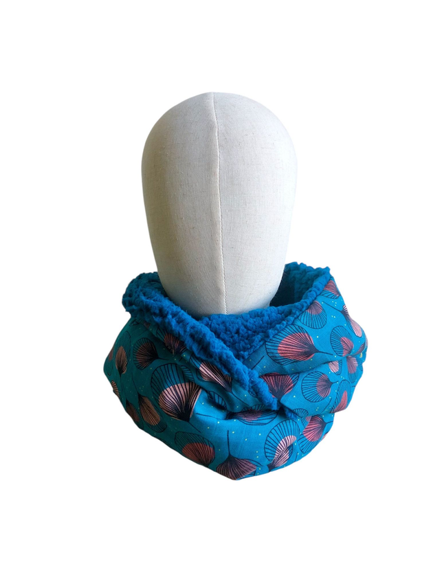 Echarpe double tour Sherpa - PLUMES - pétrole